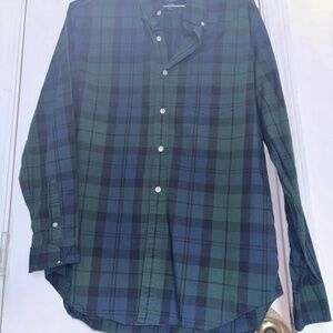 J Crew Flex Washed Plaid Casual Button-Down Shirt size Large